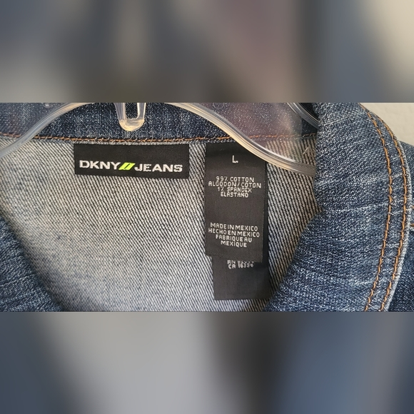 Junior Girls DKNY Denim Jeans Jacket Size L - Picture 5 of 9